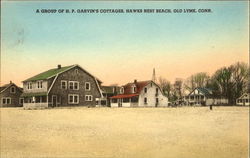 A Group Of H. P. Garvin's Cottages, Hawks Nest Beach Old Lyme, CT Postcard Postcard