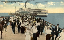 Steam Louise Landing Excursionists Postcard