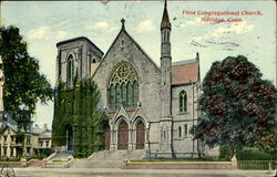 First Congregational Church Meriden, CT Postcard Postcard