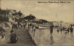 Walnut Beach Scene Milford, CT Postcard Postcard