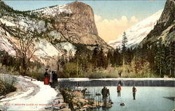 Mirror Lake In Winter Yosemite Valley, CA Yosemite National Park Postcard Postcard