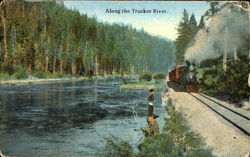 Along The Truckee River Scenic, CA Postcard Postcard