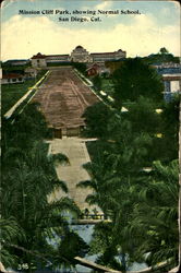 Mission Cliff Park Showing Normal School San Diego, CA Postcard Postcard