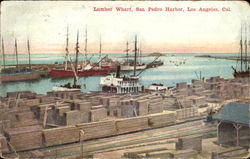 Lumber Wharf, Pedro Harbor Postcard