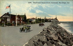 Boulevard Ocean Front Coronado Postcard