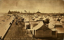 Tent City & Coronado Beach California Postcard Postcard