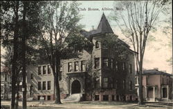 Club House Albion, MI Postcard Postcard