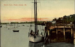 Shore Front Peaks Island, ME Postcard Postcard