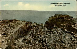 Rocks Near Bald Head Cliff Postcard