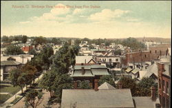 Birdseye View Looking West From Fire Station Alliance, OH Postcard Postcard