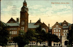 High School Akron, OH Postcard Postcard