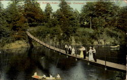 Foot Bridge Lake, West Allen Cincinnati, OH Postcard Postcard