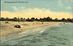 Weekapaug Beach Westerly, RI Postcard Postcard