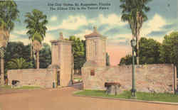 Old City Gates St. Augustine, FL Postcard Postcard