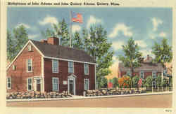 Birthplace of John Adams and John Quincy Adams Massachusetts Postcard Postcard