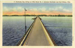 Sandusky Bay Bridge, Between Sandusky and Port Clinton Ohio Postcard Postcard