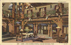 Lobby, Lake McDonald Hotel Glacier National Park, MT Postcard Postcard