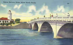 Bakers Haulover Bridge Miami Beach, FL Postcard Postcard