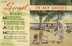 Sand In My Shoes Miami, FL Postcard Postcard