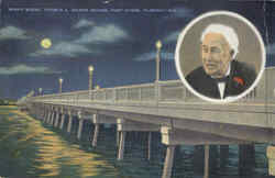 Night Scene, Thomas A. Edison Bridge Postcard