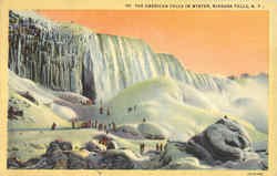 The American Falls In Winter Postcard