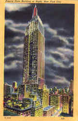 Empire State Building at Night Postcard