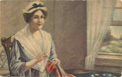 The Birth of the American Flag Betsey Ross Patriotic Postcard Postcard