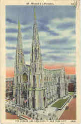 St. Patrick's Cathedral, 5th Avenue and 50th Street New York City, NY Postcard Postcard