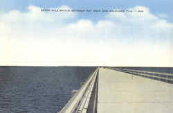 Seven Mile Bridge between Key West and Mainland Scenic, FL Postcard Postcard