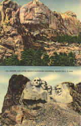 Before and After, Mount Rushmore Memorial Postcard