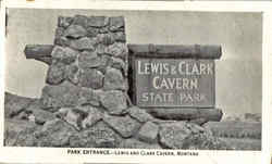 Park Entrance, Lewis & Clark Cavern Lewis and Clark Cavern, MT Postcard Postcard