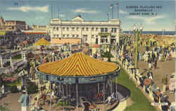 Kiddies Playland and Boardwalk Postcard