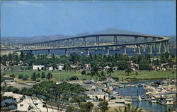 The San Diego-Coronado Bridge California Postcard Postcard