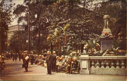 Pershing Square Los Angeles, CA Postcard Postcard