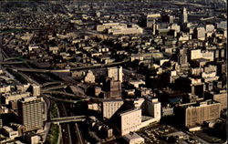 Harbor Freeway And Downtown Postcard