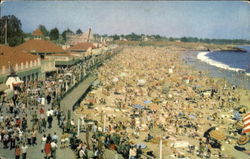 Bathing Beach Santa Cruz, CA Postcard Postcard