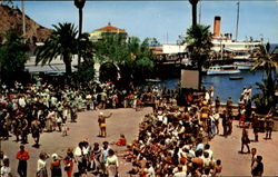 Crowds Greeting The Steamer Arrivals Avalon Santa Catalina Island, CA Postcard Postcard