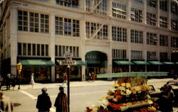 H Liebes, Grant Avenue At Geary Postcard