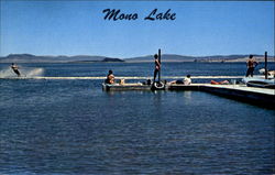 Water Skiing On Mono Lake, Hwy. 395 Postcard