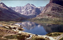 Many Glacier Hotel Glacier National Park Postcard Postcard