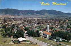 Birdseye View Of Butte Montana Postcard Postcard