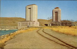 Fort Peck Dam & Powerhouses Nashua, MT Postcard Postcard