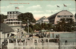 Boat Landing Peaks Island, ME Postcard Postcard