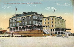 New Linwood And Hotel Vesper Old Orchard Beach, ME Postcard Postcard