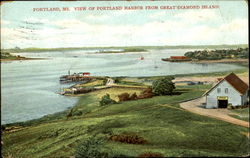 View Of Portland Harbor Maine Postcard Postcard