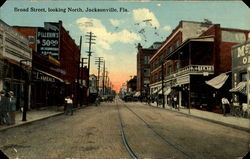 Broad Street Looking North Jacksonville, FL Postcard Postcard