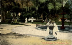 Park Fountain St. Petersburg, FL Postcard Postcard