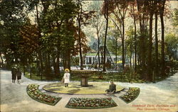 Humboldt Park Fountain And Play Grounds Chicago, IL Postcard Postcard