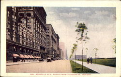 Michigan Ave, North Congress St Postcard