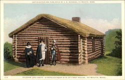 Pilgrim Log Cabin Postcard